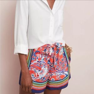 Ett Twa By Anthropologie Women’s Sydney Scarf-Printed Tie Waist Shorts - Size M